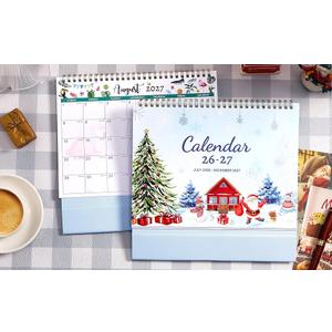 Desk Calendar 2026-2027 - 18 Months Desktop Calendar 2026-2027, July 2026 - December 2027, 10'' x 8.3'', Standing Flip Desktop Calendars for Office, Home, School