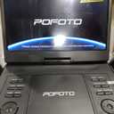 15.7" Portable DVD Player with 14.1" HD Swivel Screen, 6-Hour Rechargeable Battery, Dual Speakers, USB/SD/TV Sync, Supports Multiple Disc Formats, Black [Not Support Blu-Ray]