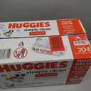 Huggies Simply Clean Unscented Baby Diaper Wipes, 11 Flip-Top Packs (704 Wipes Total), Packaging May Vary