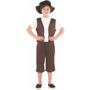fun shack Tudor Costume For Boys Villager Victorian Chimney Sweep Fancy Dress World Book Day Costumes for Boys Kids (Medium)