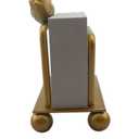 Metal Desktop Card Holder for Desk Decorative Business Card Display Stand for Countertop Bird Design Golden 1 Pack