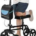 Knee Scooter for Broken Foot, Foldable Knee Scooters for Foot Injuries Adult Best Crutches Alternative (Color : Black)