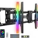 PERLESMITH Full Motion TV Wall Mount with LED Light for 37–86 inch TVs