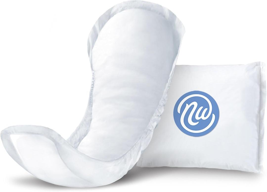 Nexwear Incontinence Pads for Women, Skin-Safe Design, Maximum Absorbency Bladder Control Pads for Leaks, Disposable, Discreet, Individually Wrapped, 12 in, 30 Count, 1 Pack