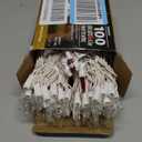 LAMPHOME 100 Count Red Clear Valentine Lights, Connectable 20ft Valentine Room Lights, Plug in Christmas String Light Indoor Outdoor for Christmas Bedroom Valentines Party Valentine's Day Decoration (Red and Clear-White Wire)