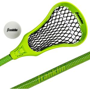 Franklin Sports Future Champs Youth Lacrosse Stick + Ball Set - Kids 32" Inch Practice Stick - Beginner Backyard Plastic Stick + Lightweight Soft Ball