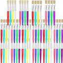 64 Pcs Paint Brushes Sets for Kids Toddler Art Supplies Large Chubby Round and Flat Brush for School Washable Acrylic Oil Paint