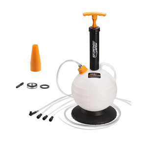 FOUR UNCLES 6L Manual Oil Extractor Pump - Fluid Extractor with 59" Main Hose, Three 41" Extension Tubes for Automotive Oil Change, a Brake Bleeding Hose for Brake Fluid Change