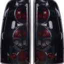 Boine Tail Light Compatible With 1999-2006 Chevy Silverado 1500 2500 3500 GMC Sierra 1500 2500 Driver and Passenger Side Rear Light Brake Lamps(OE Smoke Lens)