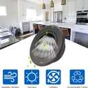 Hon&Guan Soffit Vents 4 Inch, Aluminum Soffit Exhaust Vent with Built-in Fly Screen Mesh for Bathroom Kitchen Bedroom Office (Black 100mm)