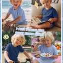 Custoneei 2 Pack Toddler Boys Short Sleeve Shirts, 2-Color, 4T