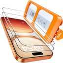 TOCOL for iPhone 17 Pro Screen Protector, Clear | Easy Installation Bubble-Free, 9H+ Tempered Glass, 8FT Military Grade Shatterproof, Anti-Scratch, Case Friendly HD 2 Pack Set of 5