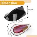 1 Pcs Universal Shark Fin Antenna Cover Signal Roof Aerial for Car SUV Truck Offroad ABS Material with Adhesive Base Black