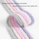 2 x Stepace 2 Pairs Flat Fuzzy Shoe Laces for Sneakers 10mm Wide Thick Shoelaces for Casual Shoes (63Inch(160cm), Off-white)