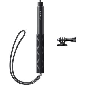 ATUMTEK 45" Invisible Selfie Stick, 1/4" Extended Monopod Pole, Solid and Compact Design for Insta360, for GoPro, DJI, Action Camera (Buckle Mount for GoPro and Wrist Strap Included)