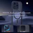 TOCOL Magnetic for iPhone 14 Pro Case, Compatible with Magsafe, Upgraded Full Camera Protection, Drop Protection, Translucent Matte Back Bumper Phone Cover 6.1-Inch (Black)