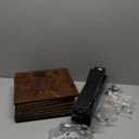 HOOBRO Vertical Shoe Rack, 8-Tier Narrow Shoe Shelf, Shoe Storage Organizer for Small Space, 11" L x 11" W x 53" H, Closet, Entryway, Hallway, Bedroom, Rustic Brown and Black BF22XJ01