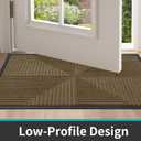 Arotive Front Door Mat Indoor Outdoor Entrance, Heavy Duty Non-Slip Rubber Doormats, Low Profile, Easy Clean, Dirt Trapper Entryway Floor Mats for Outside, Garages and Patios, 29.5x17, Light Brown