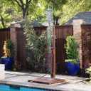 SEI Furniture Rain-Style Outdoor Shower, Oiled Eucalyptus - Natural