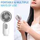 VanSmaGo Portable Mini 3-pack Handheld Personal Small Fan with 3-speed for Travel, USB Rechargeable Battery Operated Eyelash Fan, Black