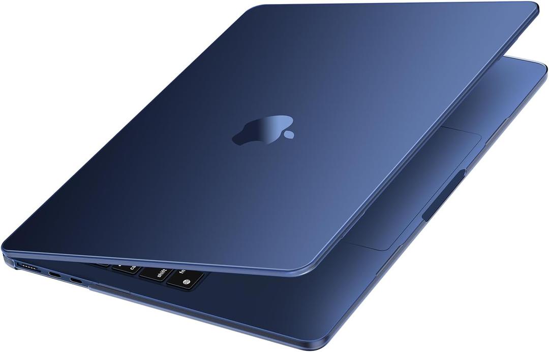 MOSISO Compatible with MacBook Air 13 inch Case M5 2026 M4 M3 M2 2025-2022 A3449 A3240 A3113 A2681, Seamlessly Closes Anti-Crack&Anti-Fingerprints Hard Shell for MacBook Air 13.6 Case, Midnight Clear