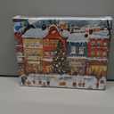 Snowy Christmas Town 1000 Piece Puzzle for Adults, Fun Puzzles for Adults 1000 Pieces with HD Print & Poster, 27.5 * 19.7 in Dust Free, for Gifts Halloween Christmas Family Games Lovers