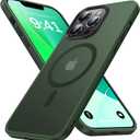 Strong Magnetic for iPhone 13 Pro Max Case [Compatible with Magsafe][Military Grade Drop Protection] Protective Shockproof Translucent Matte Slim Phone Case for iPhone 13 Pro Max, Army Green