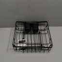iSPECLE Expandable in Sink Dish Drying Rack - Adjustable Capacity (12.4''-17.1''L) Over The Sink Dish Drainer Drying Rack for Kitchen Counter and Sink, Dish Rack with Utensil Holder, Black (Medium)