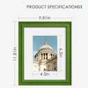 PEALSN 8x10 Picture Frame Set of 6, Wall or Tabletop Display, Green