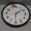 AKCISOT 14 Inch Wall Clock Silent Non-Ticking Modern Wall Clocks Battery Operated - Analog Classic Clock for Office, Home, Bathroom, Kitchen, Bedroom, School, Living Room(Black)