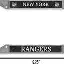 Rico Industries NHL Hockey Pewter License Plate Frame 12" x 6" (One Size, Team Color)