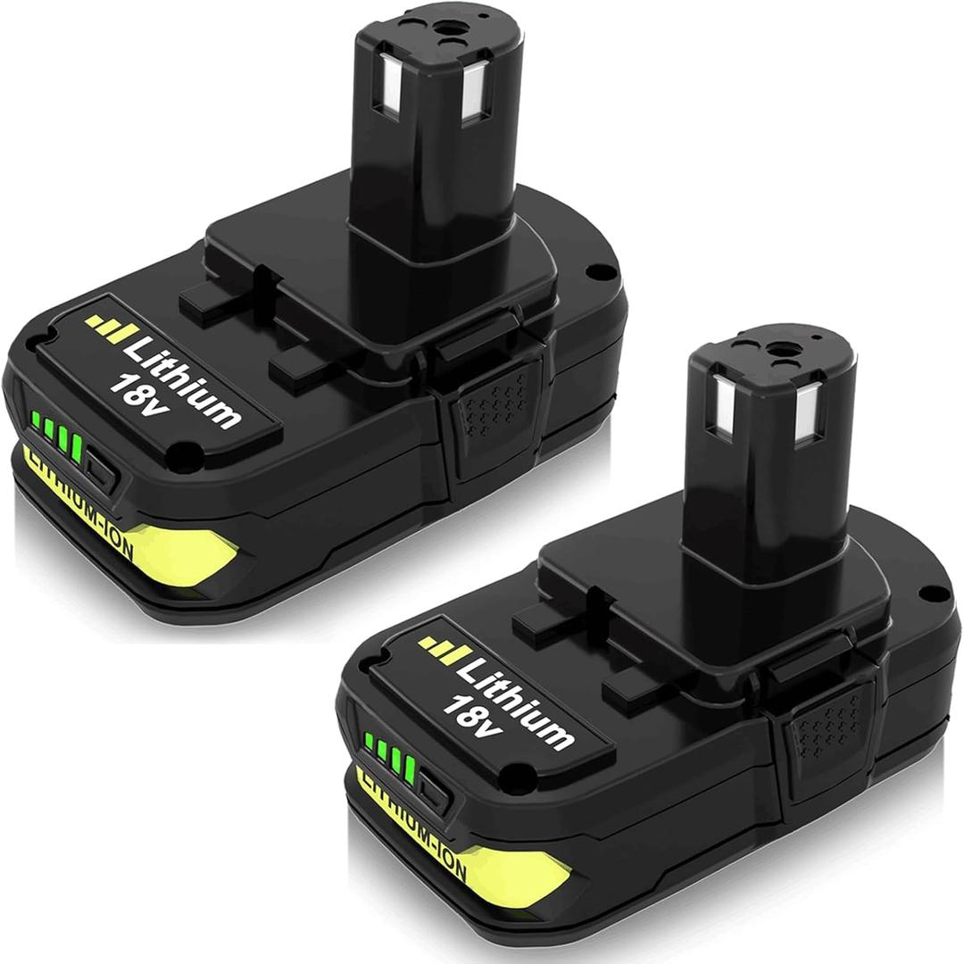 2Pack 3.6Ah Replacement for Ryobi 18V Battery Compatible with Ryobi 18 Volt Battery P102 P103 P104 P105 P107 P108 P109 P190 P191 P122 Cordless Power Tools