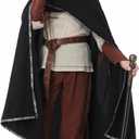 Ezuwail Boys Renaissance Costumes Outfit Kids Medieval Viking Costume Sets for Halloween, Ren Fair (130, Beige)