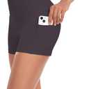 SEEMLY High Waisted Yoga Shorts for Women Tummy Control Fitness Athletic Workout Running Shorts with Deep Pockets (Black, XL)