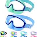 Vvinca Kids Goggles with Comfort Fabric Strap, Kids Swim Goggles Wide View Anti-Fog/UV No Leaking Swimming Goggles for 3-14