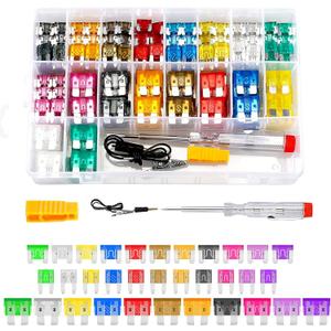 320PCS Car Fuses Assortment Kit with Fuse Puller and Tester, Standard & Mini & Low Profile Mini Fuse (2A 3A 5A 7.5A 10A 15A 20A 25A 30A 35A 40A), Auto Replacement Accessories (320PCS)