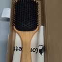 Boar Bristle Hair Brush& Natural Wooden Paddle Detangler HairBrush-Smoothing Shine Brush for Slick Back Styles, Ponytails & Buns - for Women/Men/Kids with Curly, Long, Fine or Dry Hair