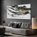 Canvas Wall Art Decor Large Canvas Wall Art For Living Room Black and Gold Wall Art Decor Abstract Art Decoration Art Work Abstract Wall Art Prints for Bedroom Office Kitchen Wall Decor 29" x 58" (29L" x 58W", Black and White)