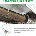 Titanium Pipe Shield with Gloves, 6" x 24" Exhaust Heat Shield, Two-Layer Material Design Heat Protection up to 1350F, Protects Heat Sensitive Components, Hoses, Lines, and Electrical Wiring
