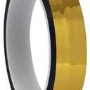 Gold Metalized Polyester Mylar Film Tape,3/4 inch x 55 yds. Thin Mirror Tape,Decor Tape for Accent Wall, Doors, Cabinets and Graphic Art (Not for Heavy Duty Repairs)