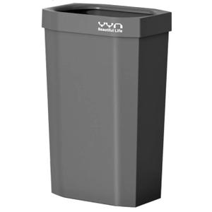 Kitchen Trash Can 4 Gallon, Samll Slim Garbage Can, Open Top Trash Can for Bathroom, Kitchen, Office, Bedroom, Living Room (Gray)