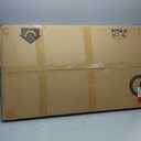 Need Folding Desk for Home Office 39-3/8'' Length Modern Folding Table Computer Desk No Install Needed Teak Color Desktop Black Frame, AC5BB(10060)