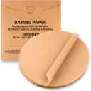 200 Pcs Parchment Paper Baking Sheets Round 12 Inch,Round Cake Pan Parchment liners,Baking Parchment Non-Stick Baking Parchment Paper Circles,Baking Air Fryer Steaming Bread Cup Cake(Brown-12")