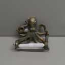 Decorative Swimming Octopus Toilet Paper Holder Bronze Finish