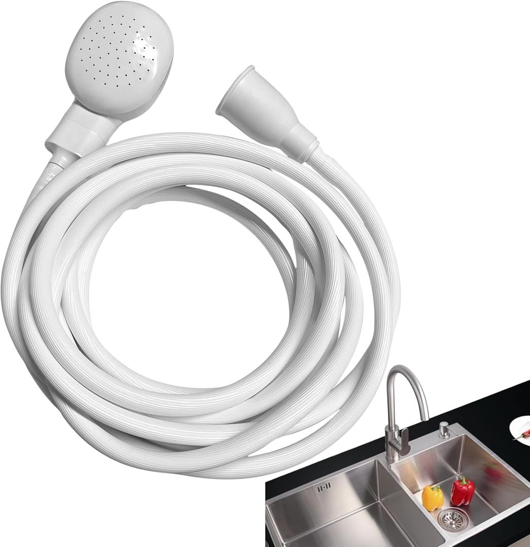 16.4FT Sink Spray Hose,Portable Sink Hose Sprayer, Shampoo Sprayer Hand Heldhead Shower Spray for Bathing Baby,Pets,Washing Hair,Rinsing Vegetables