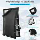 Outdoor Faucet Cover for Winter, 29.5"H x 14"W Universal Insulated Faucet Covers, 5-Layer Oxford Fabric with Drawstring, Outside Spigot Cover for Garden Hydrant, RV, Sprinkler Systems (Black)