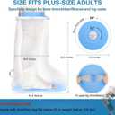 YUNCHI Upgraded Extra Wide Full Leg Cast Cover for Shower after Knee Surgeries with Non-Slip Bottom for Leg Wounds, Bandage, Large Cast, Knee Immobilizer/Brace, Walking Boots, Reusable
