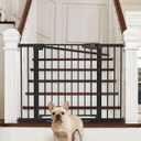 Cumbor 29.7-46" Baby Gate for Stairs, Mom's Choice Awards Winner-Auto Close Dog Gate for The House, Gifts for Mom, Easy Install Pressure Mounted Pet Gates for Doorways, Black