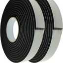 TAPEGO Adhesive Foam Tape Weather Stripping Door Seal Sticky Foam Strip Insulation Soundproofing Tape Single Sided Closed Cell Foam Tape 1/4 Inch Thick x 1 Inch Wide,2 Rolls