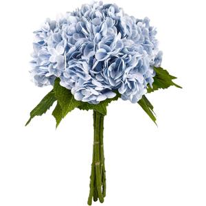 Yatim 21In Blue Artificial Hydrangea Flowers 5 Pcs Real Touch 3D Print Latex Flowers for Wedding Centerpieces Bouquets DIY Floral Decor Home Decoration with Stems
